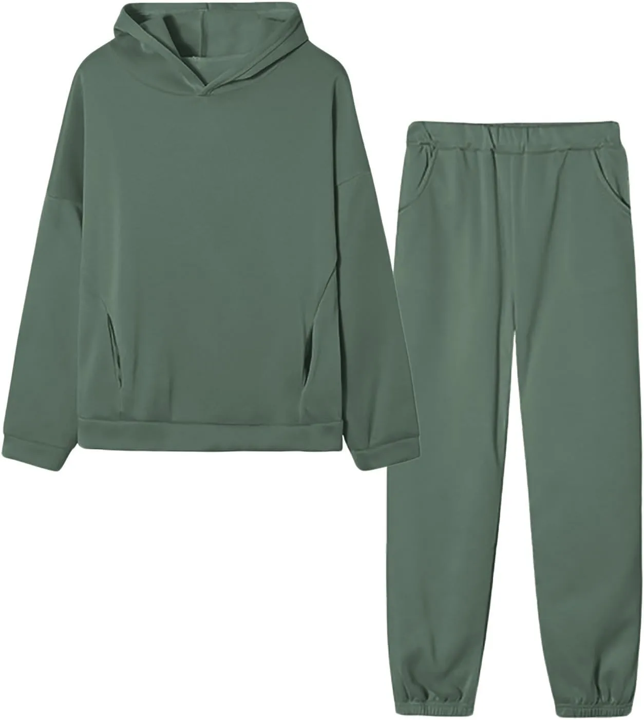 2 Piece Fall Sets for Women - Graphic Hoodies and Baggy Sweatpants Tracksuit