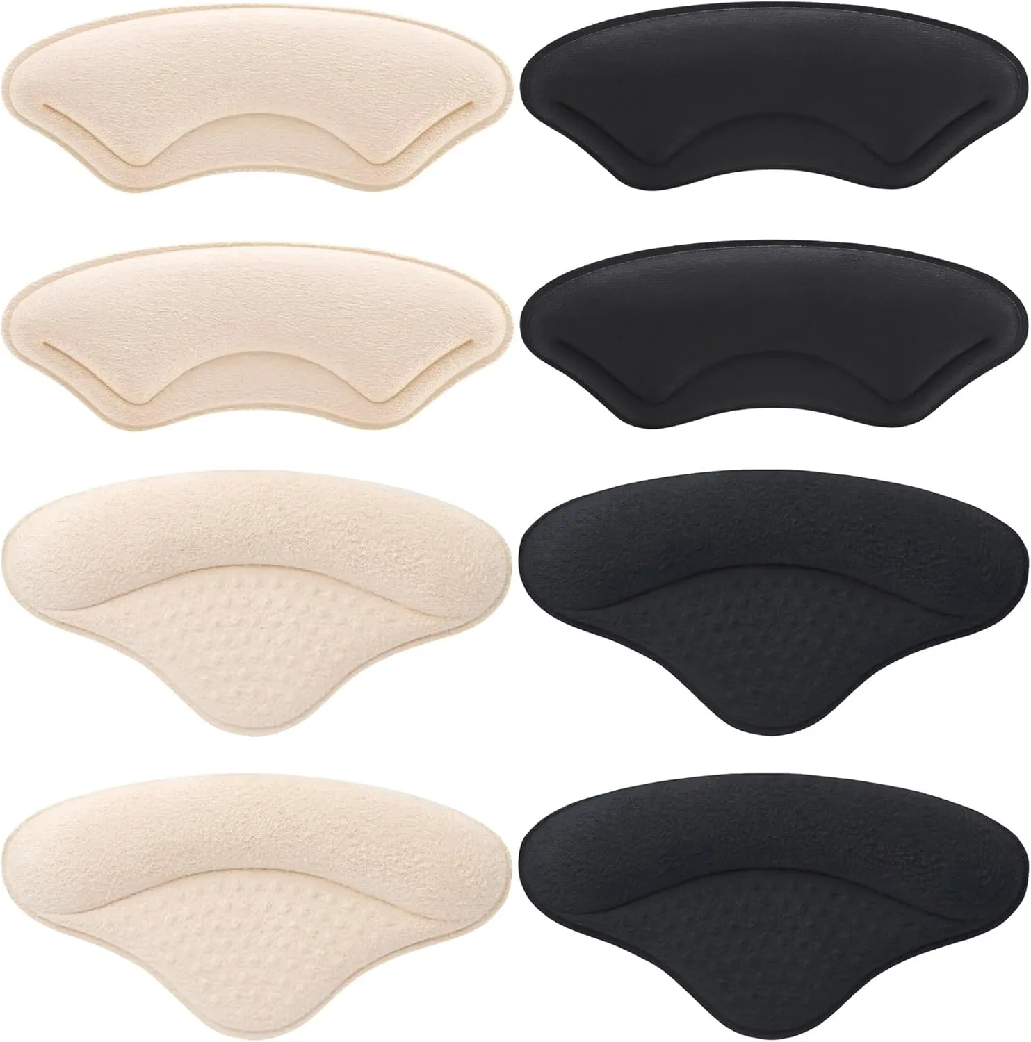 4 Pairs Heel Cushions Pads, Shoe Grips Liners Heel Protectors to Prevent Loose Shoes, Heel Pain, Blisters and Rubbing, Anti Slip Shoe Filler Make Shoes Fit Tighter