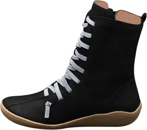 AMDBEL Cowboy Boots for Women Short,Women Ankle Boots Waterproof, Women's Ankle Boots & Booties Black Chunky Dress Ankle Boots Retro Western Cowboy Boots Casual Slip On Short Booties 02