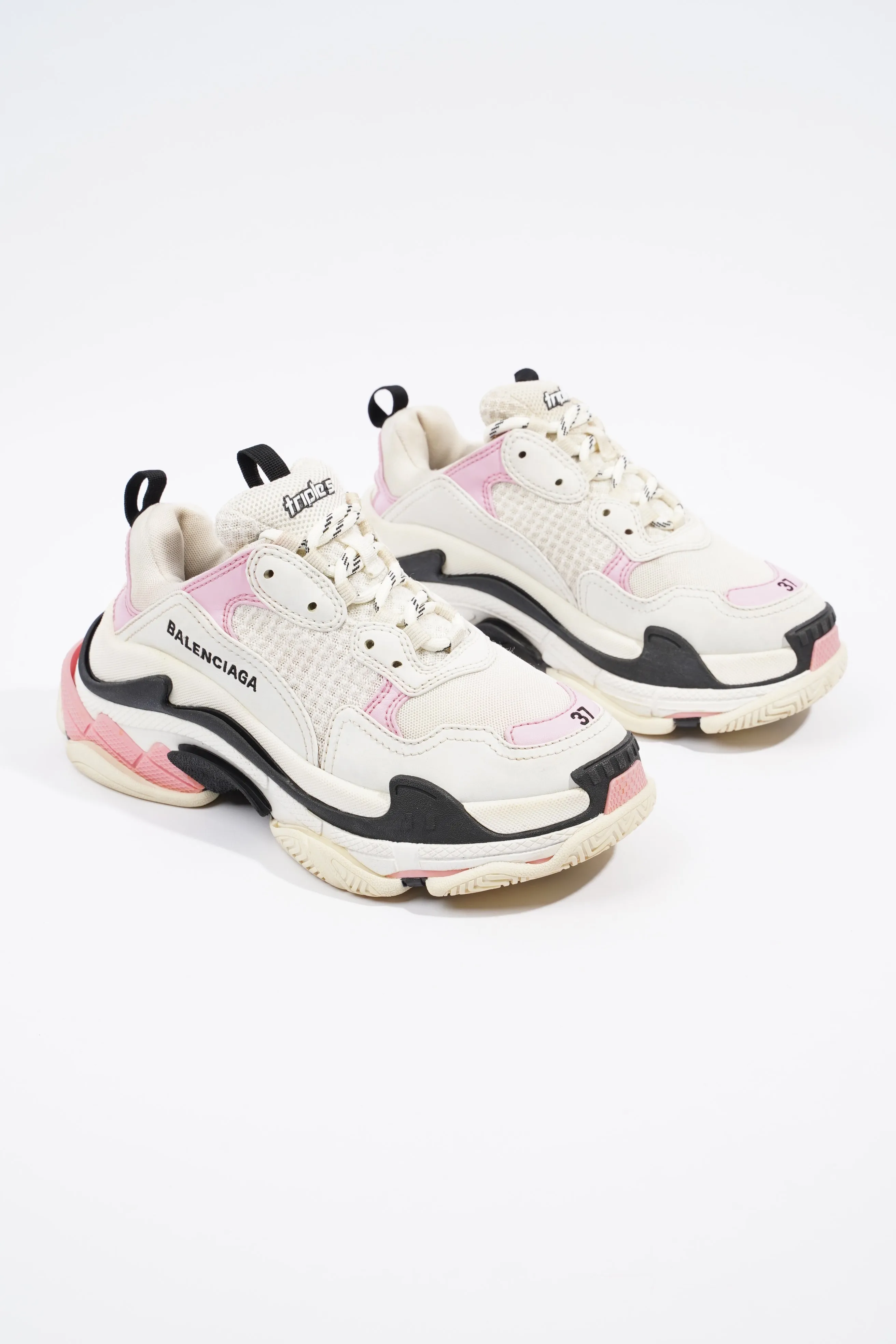 Balenciaga Triple S White / Pink / Black Canvas EU 37 UK 4