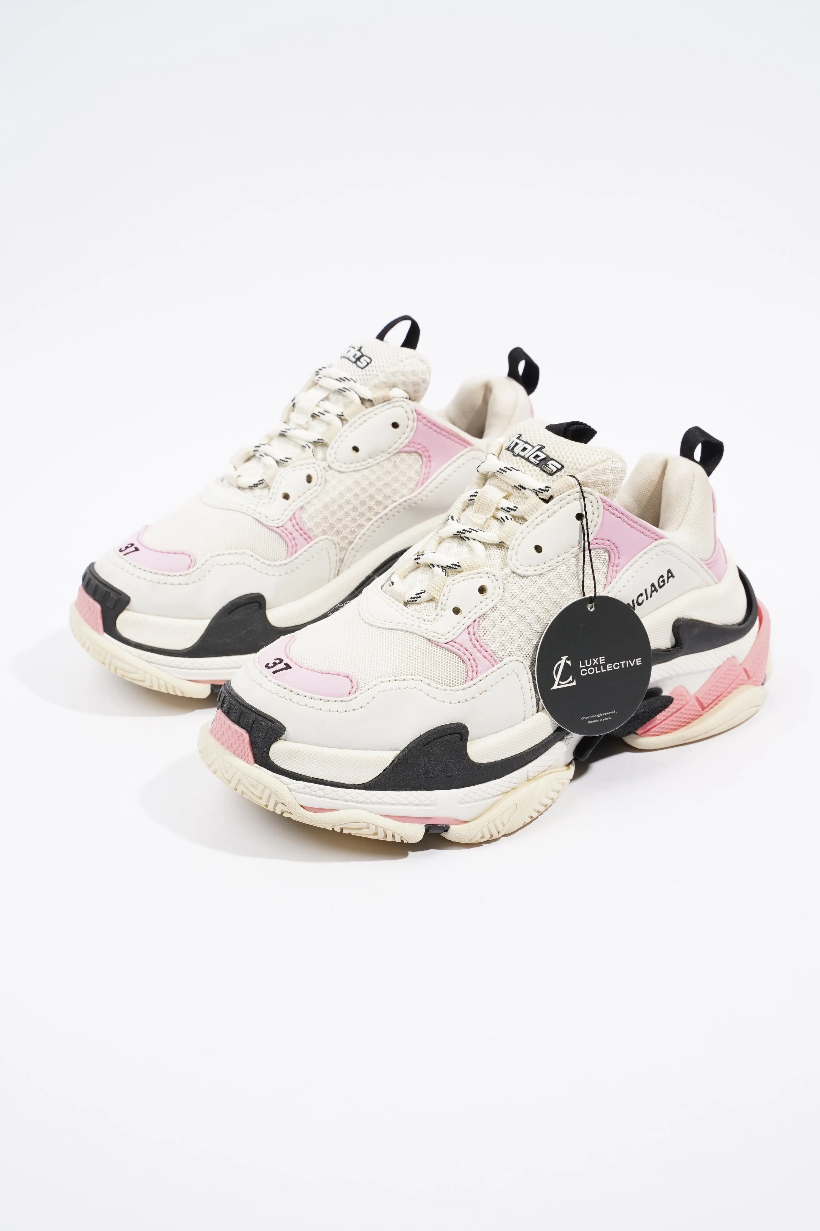 Balenciaga Triple S White / Pink / Black Canvas EU 37 UK 4