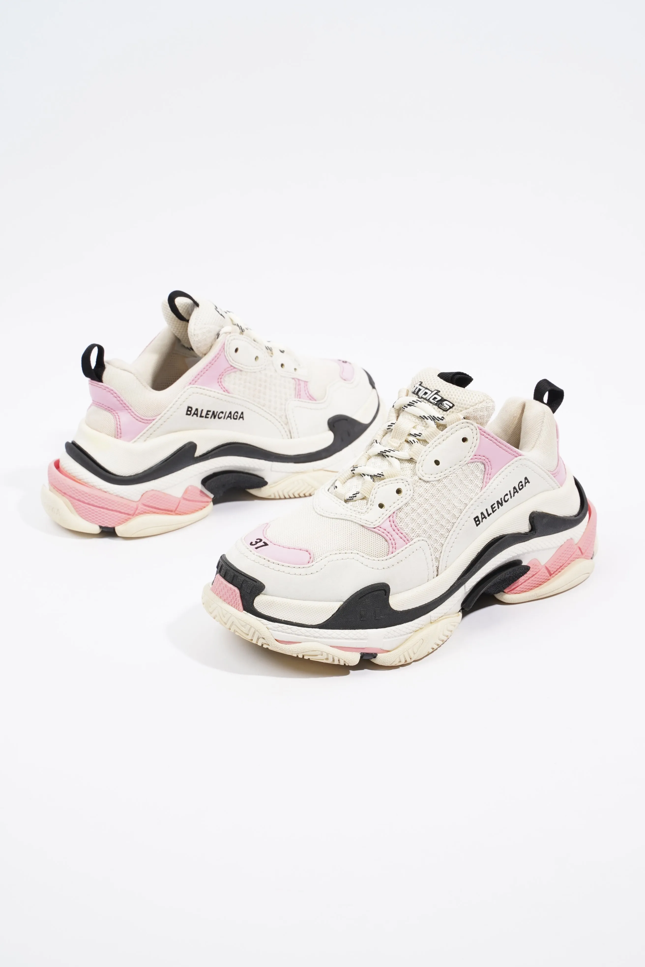 Balenciaga Triple S White / Pink / Black Canvas EU 37 UK 4