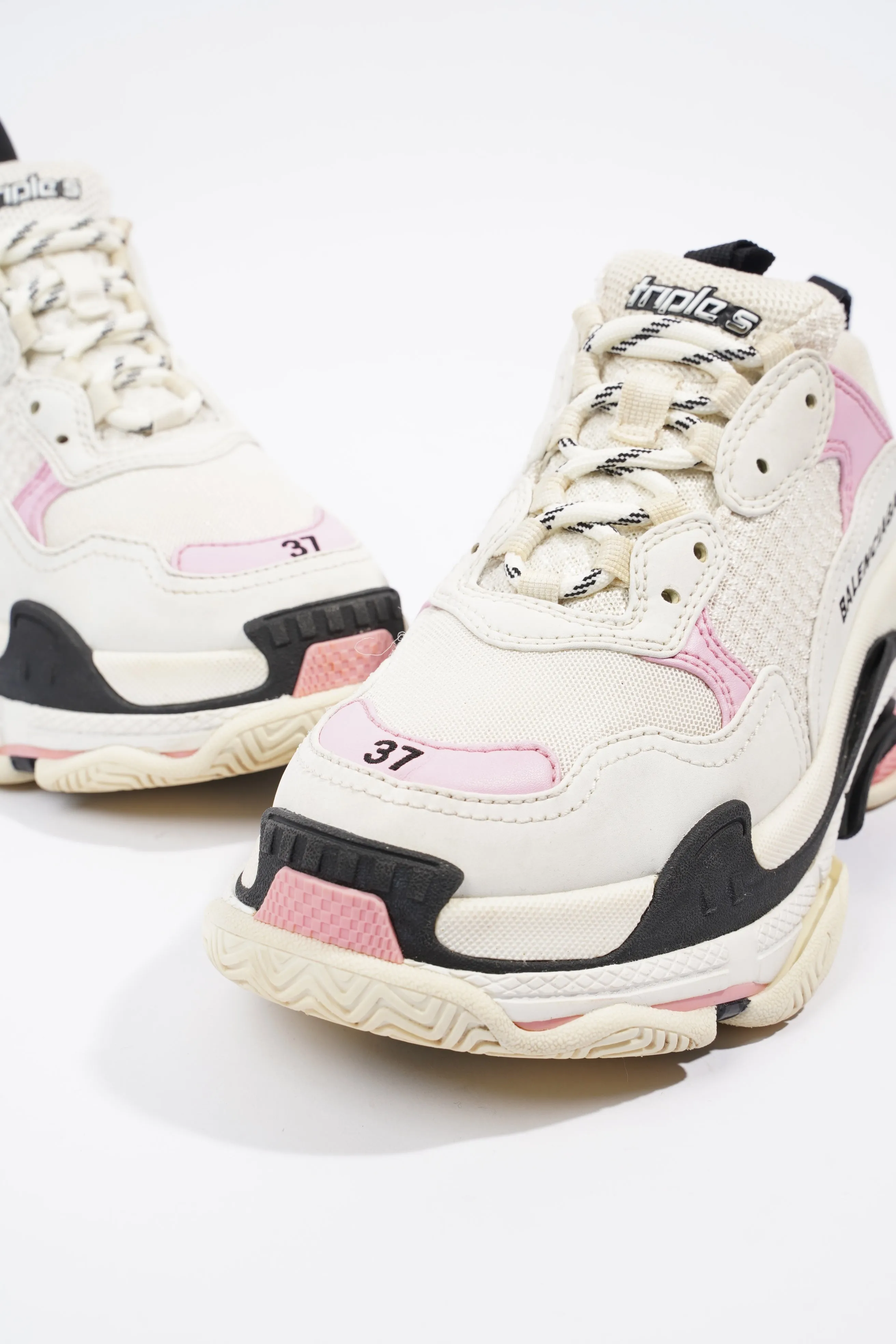 Balenciaga Triple S White / Pink / Black Canvas EU 37 UK 4