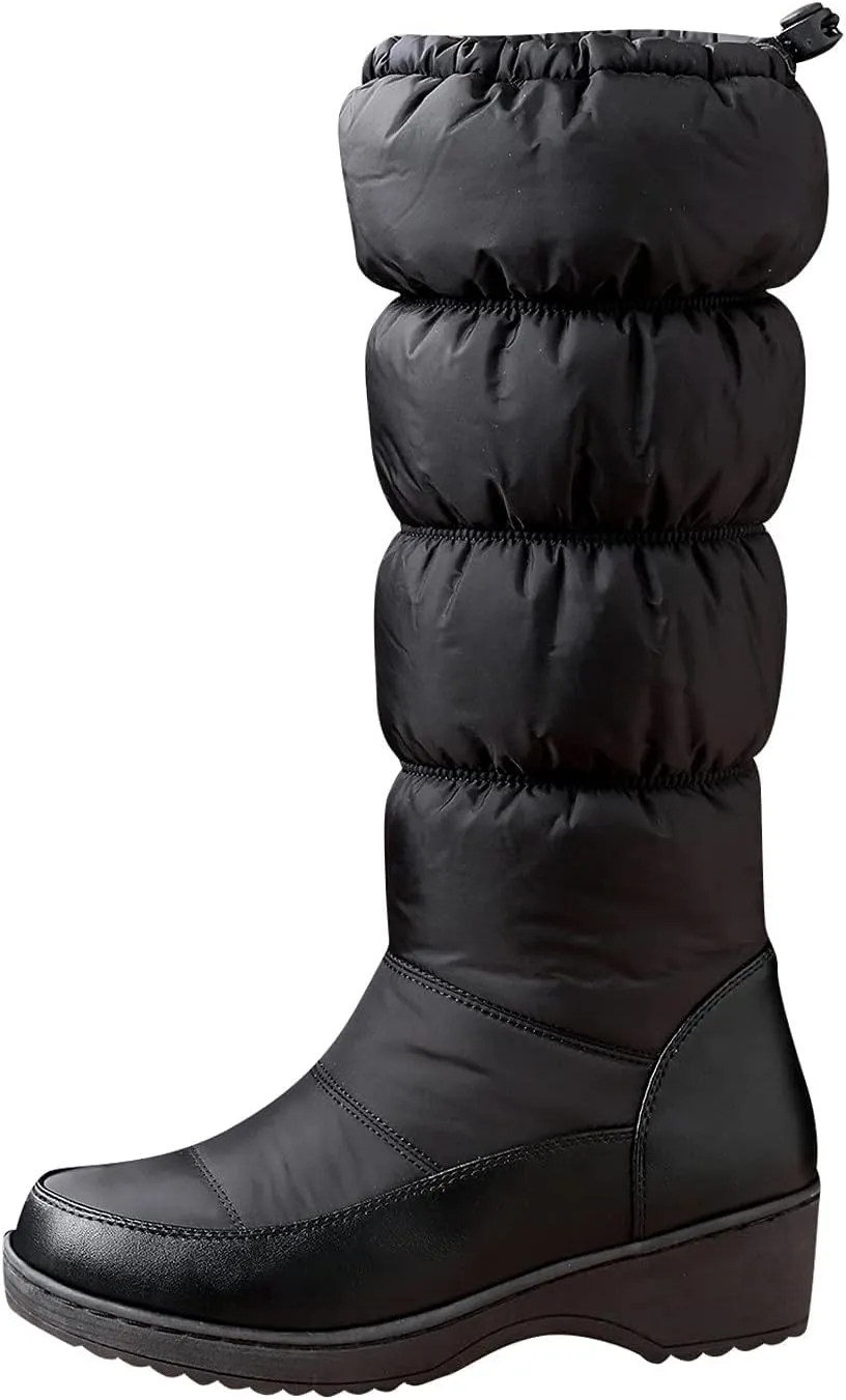 Bcshiye Womens Warm Boots Winter Anti-skid Ankle Snow Boots Thickening Waterproof Fur Booties Outdoor Shoes for Women