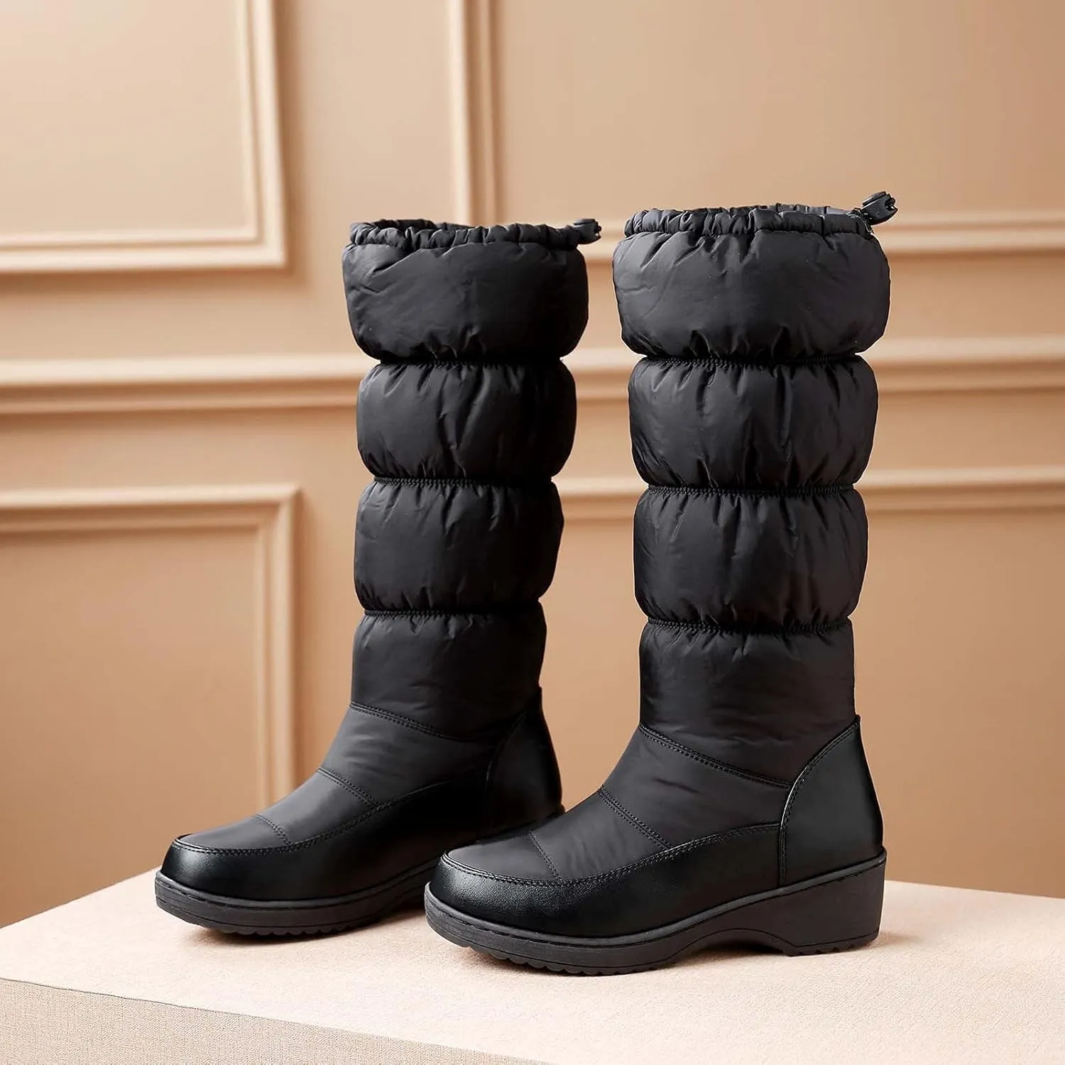 Bcshiye Womens Warm Boots Winter Anti-skid Ankle Snow Boots Thickening Waterproof Fur Booties Outdoor Shoes for Women