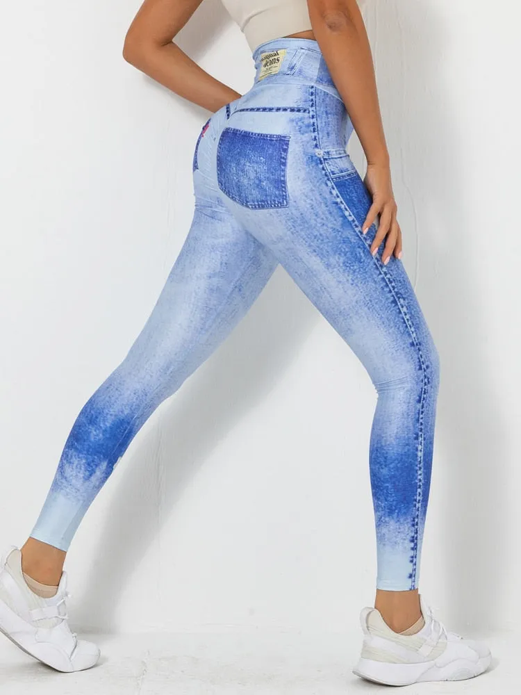 BerriesJam - High Waist Push Up Printed Yoga Leggings