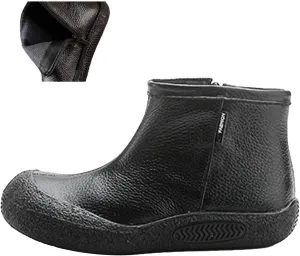 BlackeEight Women's Winter Leather Zipper Ankle-Support Boots,Comfy Warm Waterproof Non-slip Outdoor Barefoot Shoes Short Booties