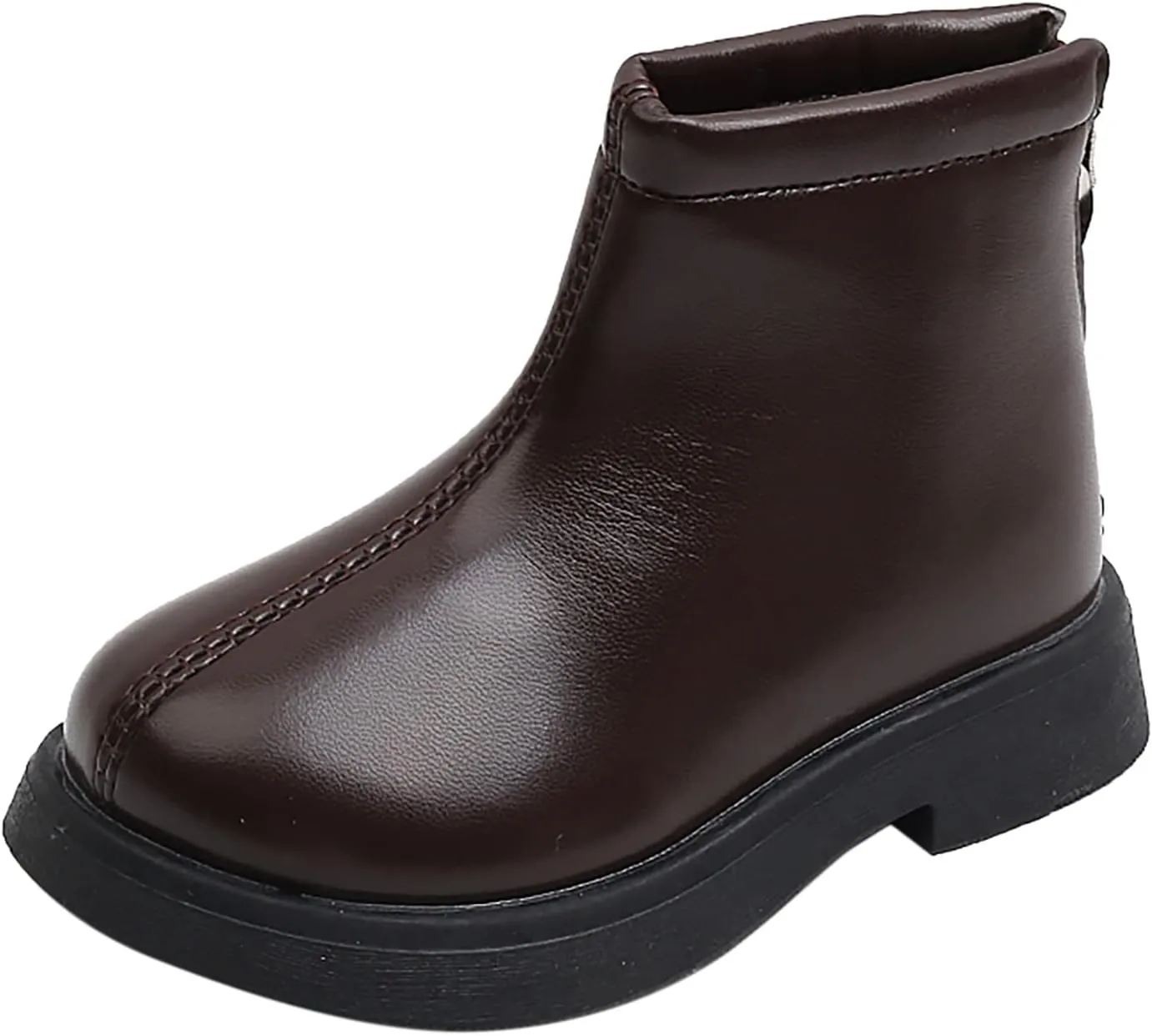 Boots for Girls Kids Baby Princess Shoes Fashion Bowkont Waterproof Zipper Knee Boots Lined Tall Winter Boots (Brown #3, 3.5-4 Years)