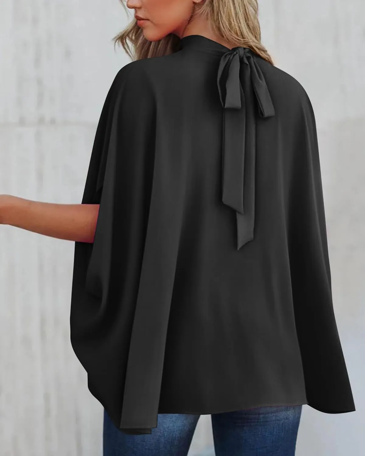 BTFBM Women Mock Neck Summer Tops 2025 Spring Batwing Short Sleeve Loose High Low Hem Casual Oversized Blouses Shirts