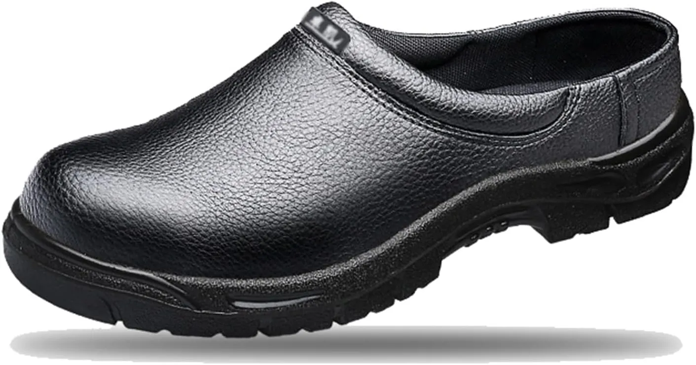 Chef Safety Shoes, Anti-Smash Anti-Puncture Oil Resistant Waterproof Kitchen Work Shoes for Men, Anti Kick and Anti-Collision Non Slip Walking Sneakers, for Chef Professional Safety