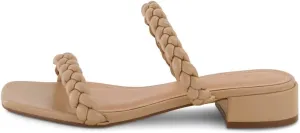 CUSHIONAIRE Women's Nestar Braided Low Block Heel Sandal  Memory Foam