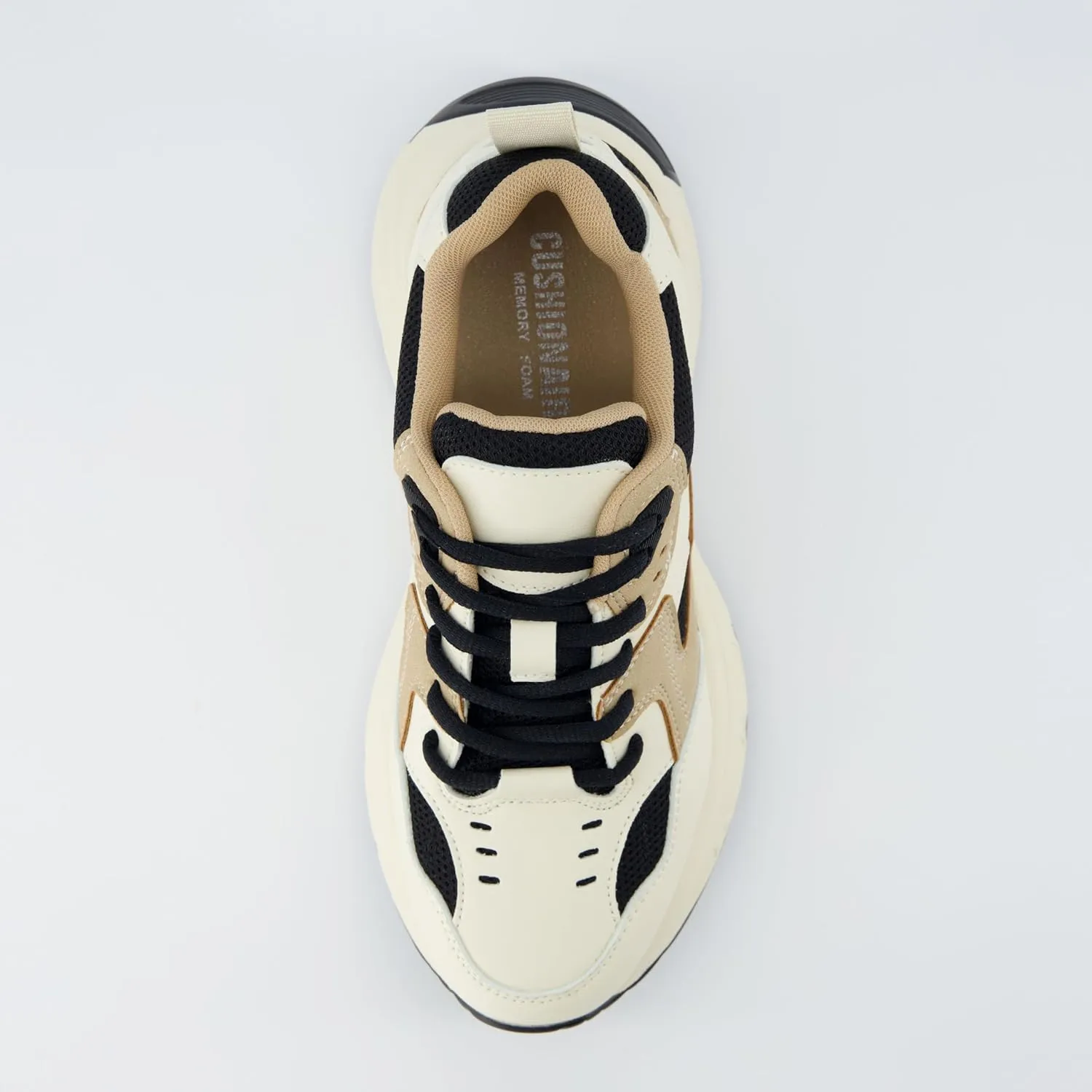 CUSHIONAIRE Women's Strike Chunky Sneaker  Memory Foam, Wide Widths Available