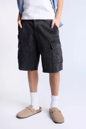 Denim Cargo Shorts