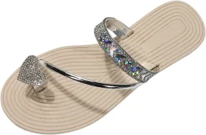 Fashion Slides Slippers for Summer Ladies Fashion Solid Color Bright Leather Love Rhinestone Cover Toe Straw Woven Flat