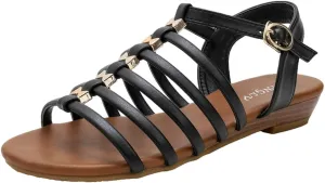 Flat Sandal for Women Casual Strappy Bohemia Open Toe Dressy Sandals Summer Breathable Beach Shoes 2025