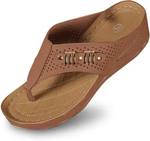 Flip Flops for Women Orthopedic Wedge Sandals Summer Dressy Flat Sandals Casual Open Toe Flip Flops Sandal