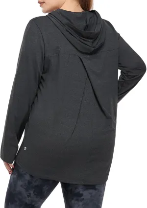 FOREYOND Plus Size Hoodies for Women Workout Tops Lightweight Sweatshirts Thumb Hole Athletic Tops Running Shirts