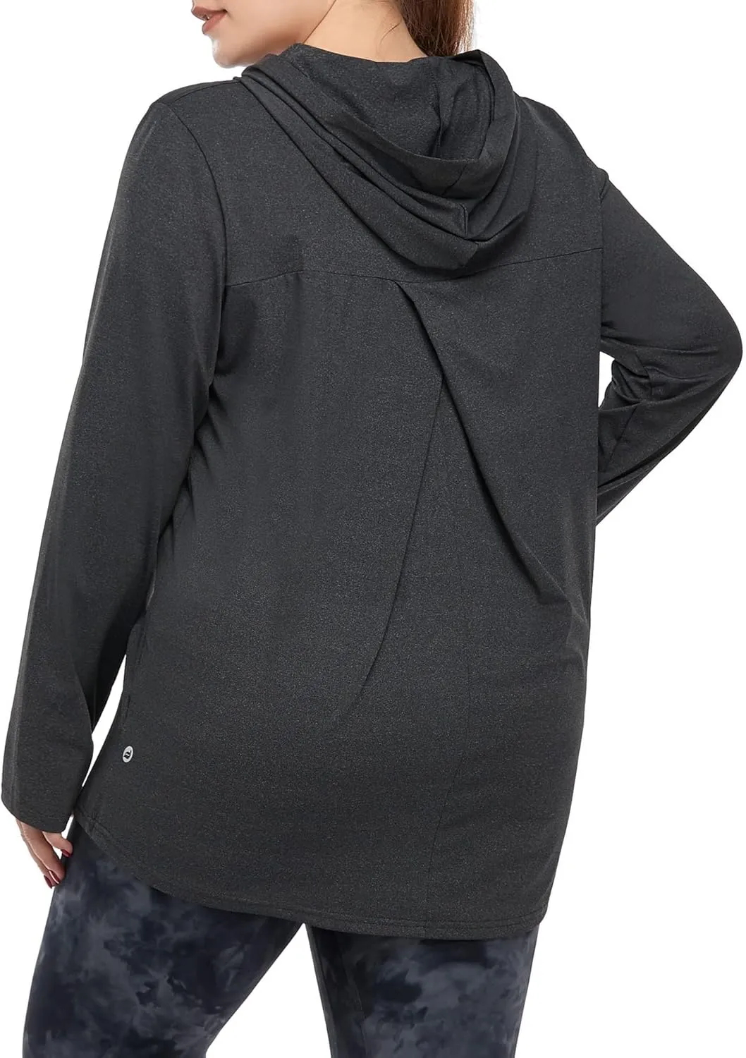 FOREYOND Plus Size Hoodies for Women Workout Tops Lightweight Sweatshirts Thumb Hole Athletic Tops Running Shirts