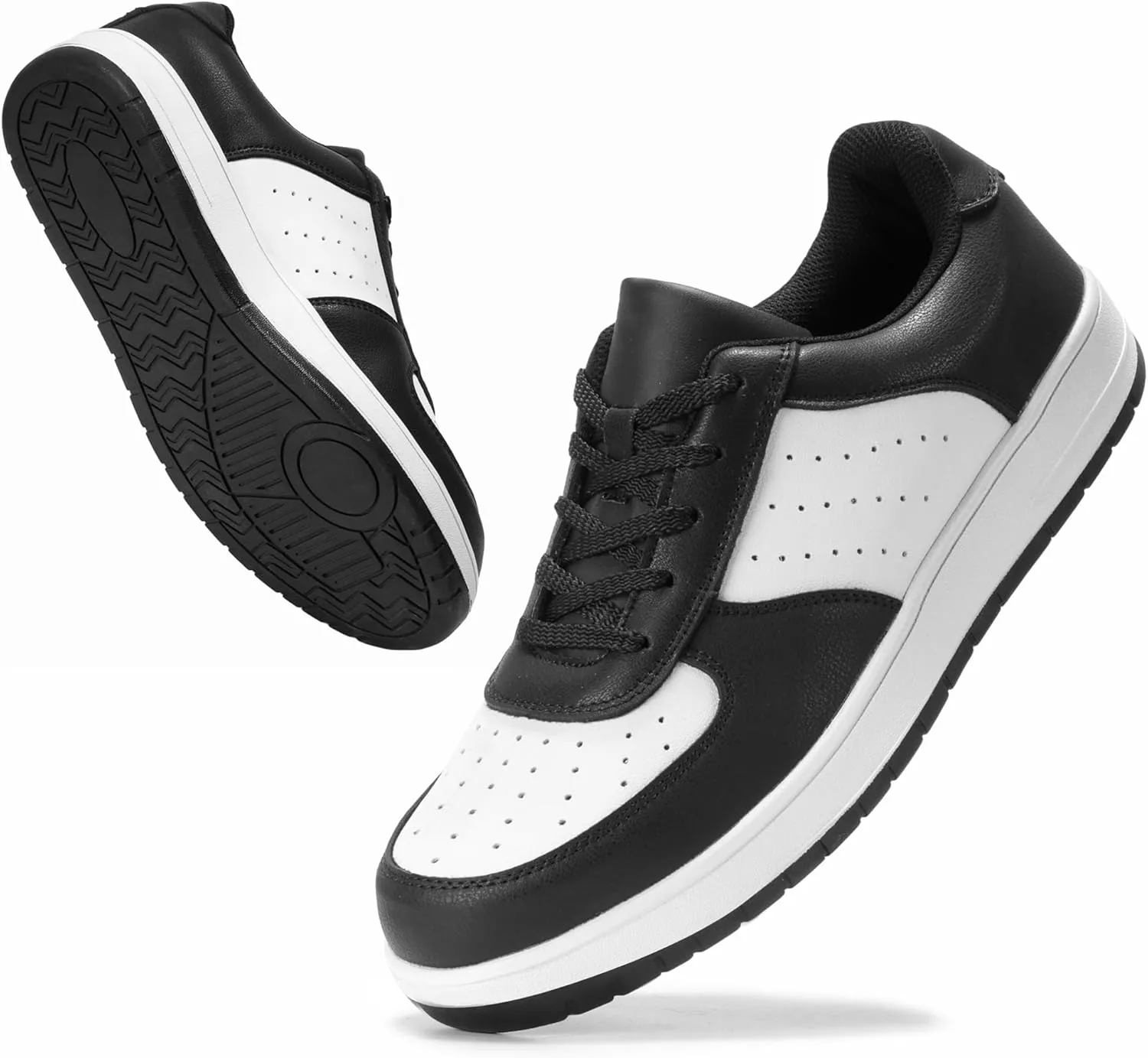 Furuian High Top Steel Toe Shoes for Men Comfortable Safety Shoes Lace Up Work Shoes
