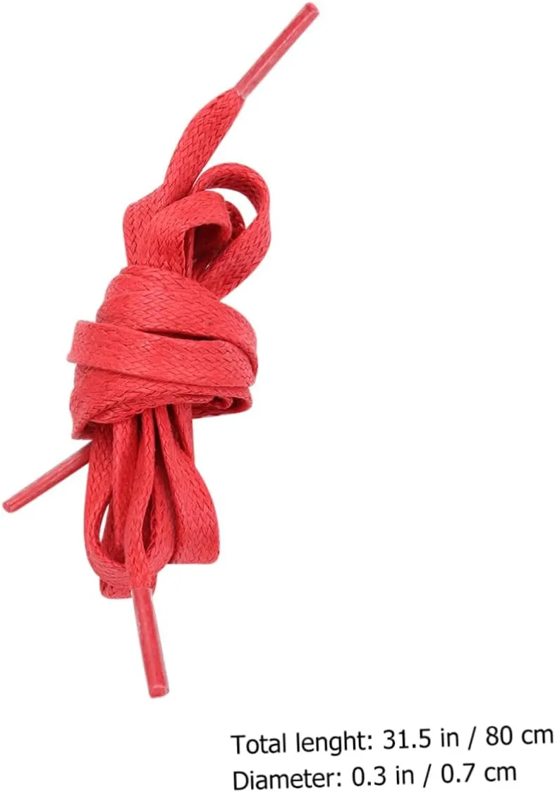 GALPADA 1 Pair Flat Waxed Shoelaces Casual Shoe Tie Cotton Shoelace Sneakers Shoelace Flat Shoelaces