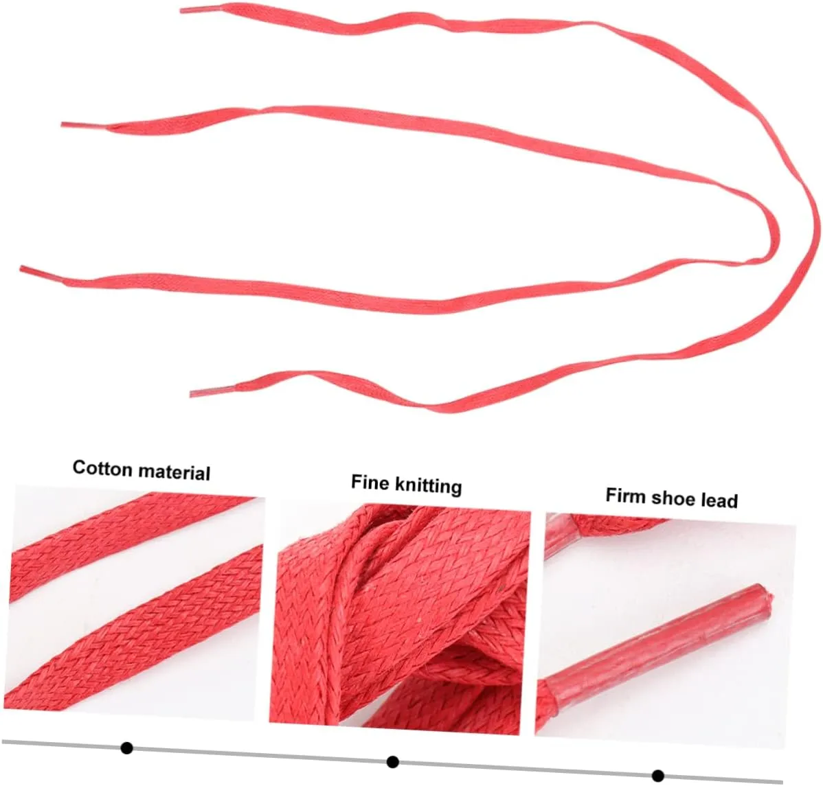 GALPADA 1 Pair Flat Waxed Shoelaces Casual Shoe Tie Cotton Shoelace Sneakers Shoelace Flat Shoelaces