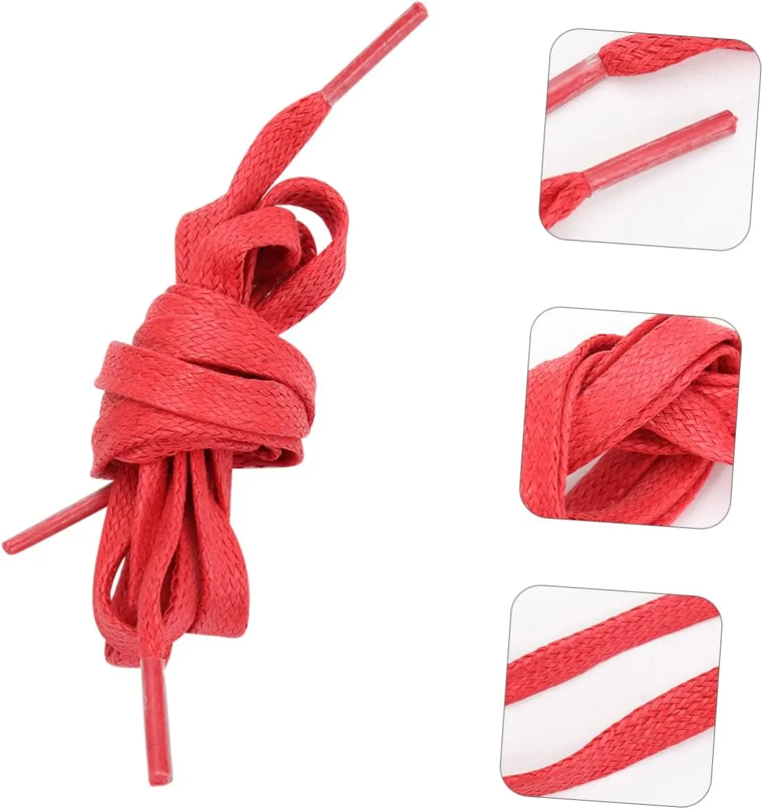 GALPADA 1 Pair Flat Waxed Shoelaces Casual Shoe Tie Cotton Shoelace Sneakers Shoelace Flat Shoelaces