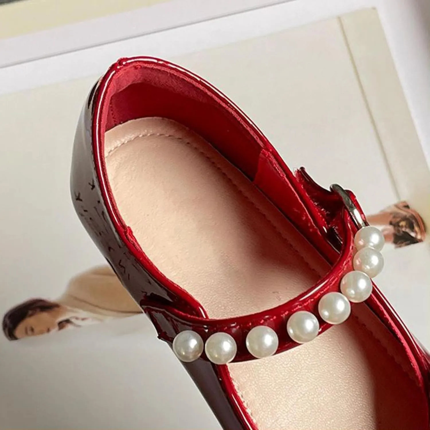 Girls Bowknot Marry Jane Shoes for Dance Toddler Solid Color Water-Proof Dress Shoes Kids Casual Ballerina Shoes