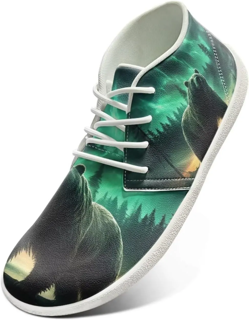 GOSTONG Men's Barefoot Wide Toe Box Shoes Lightweight Walking Flats Shoe Non Slip Zero Drop Outdoor Casual Work Sneakers White Sole Size 5-14