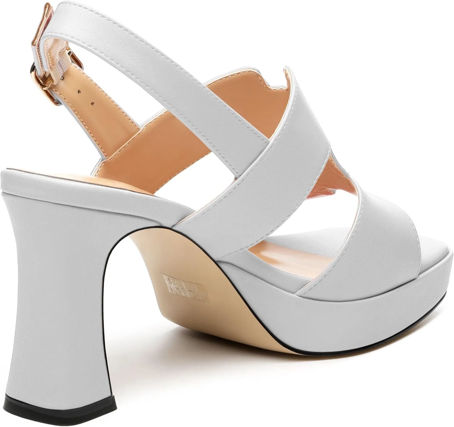 Heels for Women Block Chunky Platform Heeled Sandals Square Open Toe Ankle Strap Heels Wedding Party Prom Fashion Dress Womens Sandals