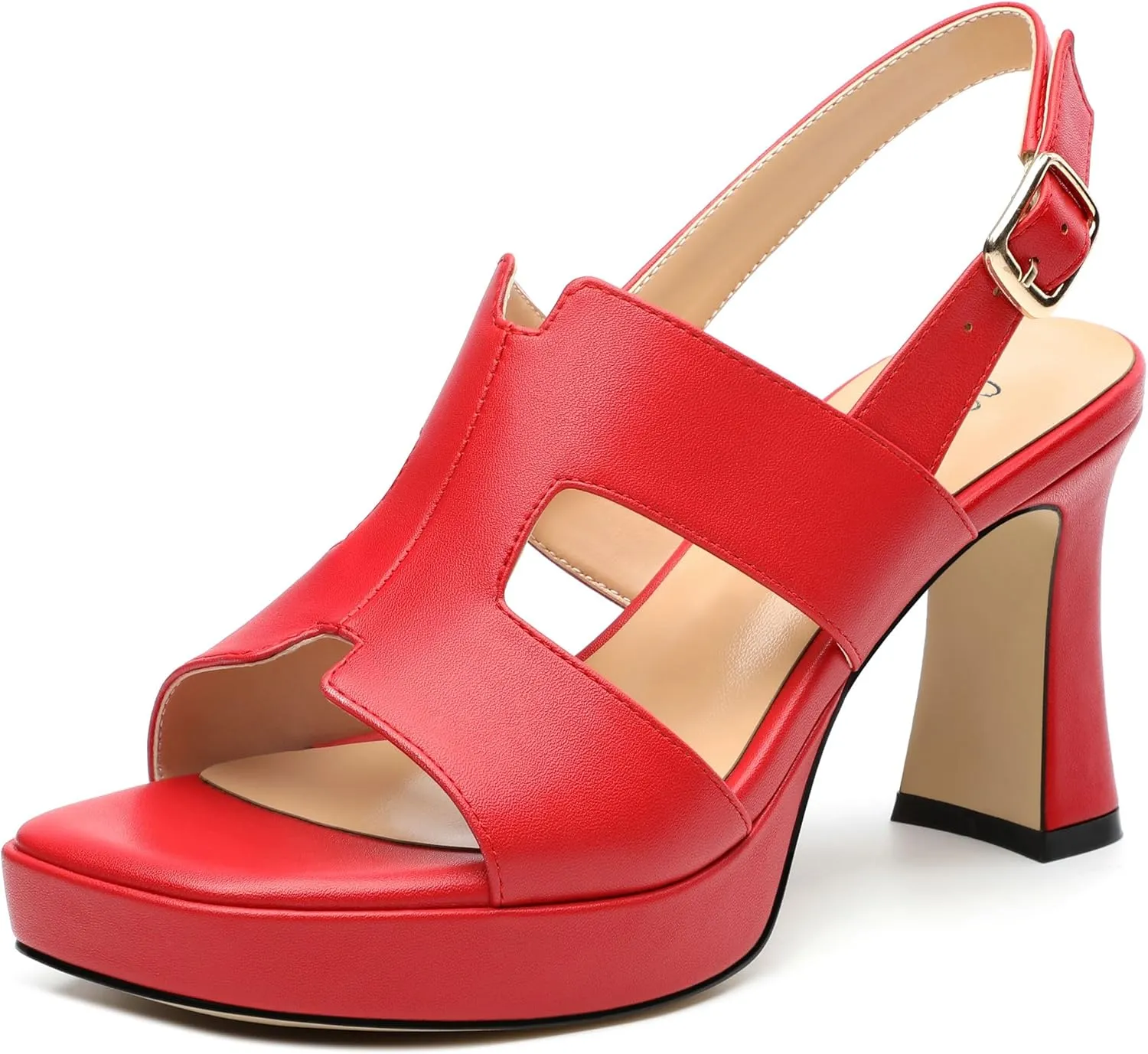 Heels for Women Block Chunky Platform Heeled Sandals Square Open Toe Ankle Strap Heels Wedding Party Prom Fashion Dress Womens Sandals