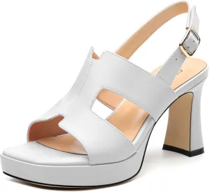 Heels for Women Block Chunky Platform Heeled Sandals Square Open Toe Ankle Strap Heels Wedding Party Prom Fashion Dress Womens Sandals