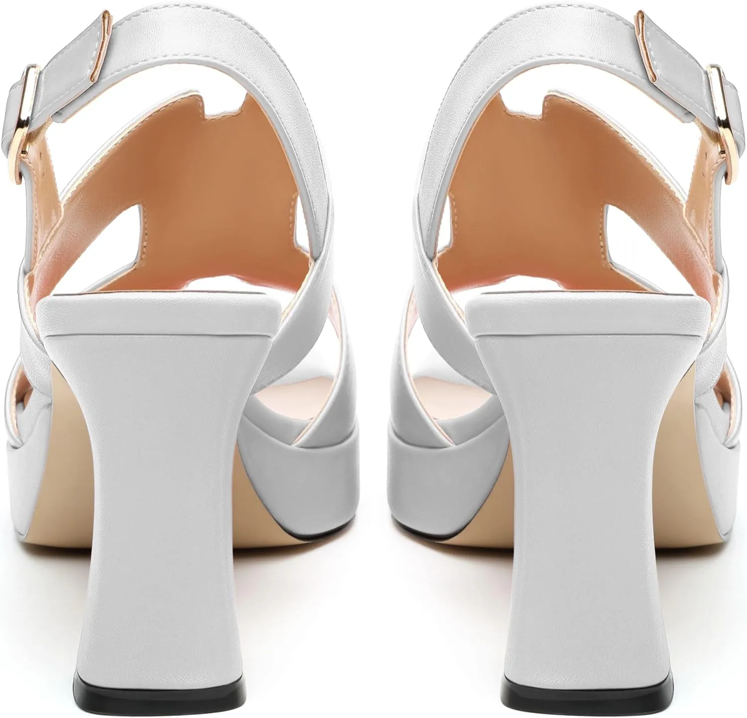 Heels for Women Block Chunky Platform Heeled Sandals Square Open Toe Ankle Strap Heels Wedding Party Prom Fashion Dress Womens Sandals