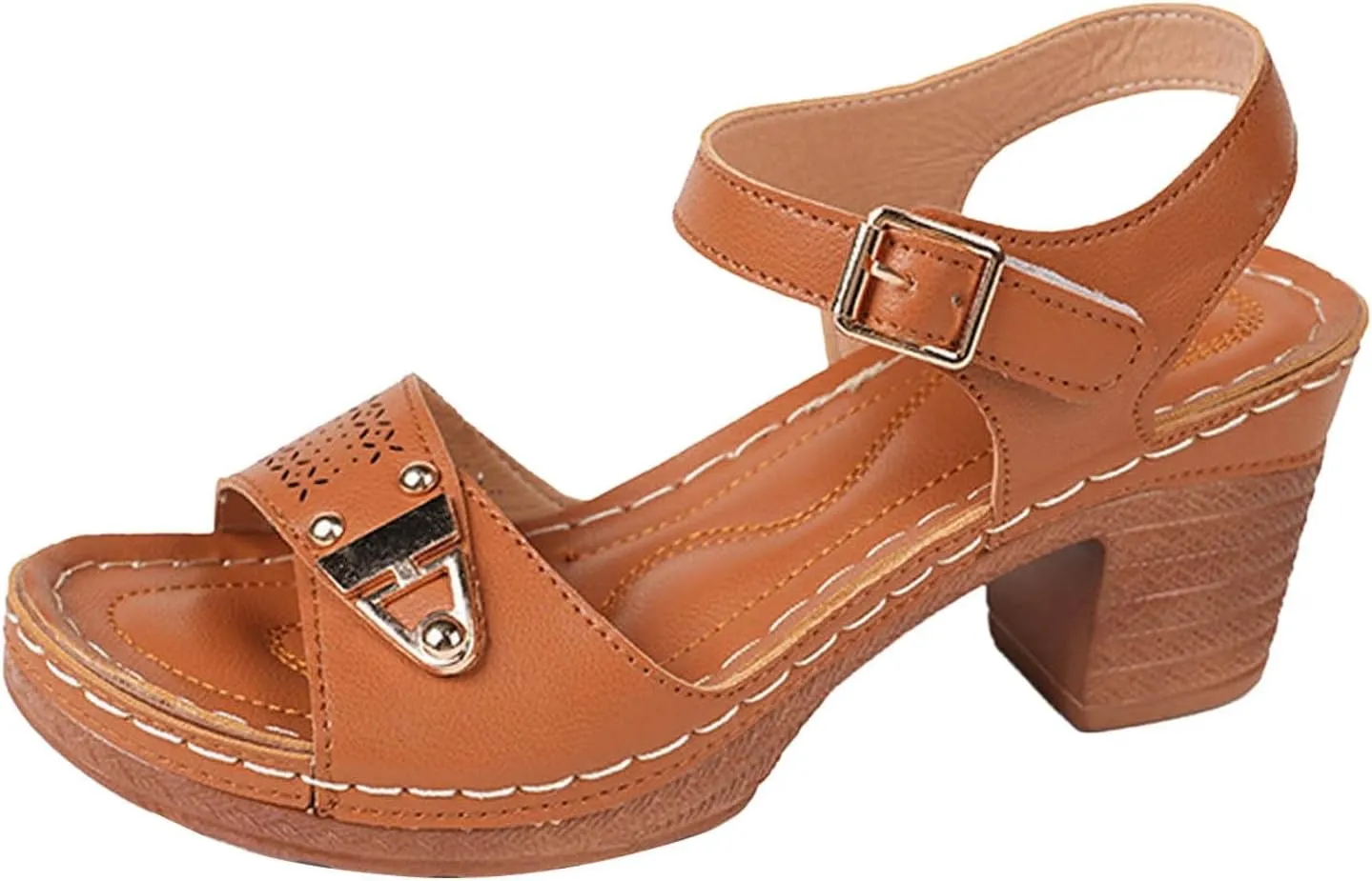 Heels Scandals For Women High Heels Open Toe Cover Heel Suede Sandals Women's Platform Wedge Western Sandals Women