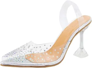 High Heels for Women Feathers Dress High Heels Open Toe Pointed Toe Sandals Fuzzy Wedding Bridal Heels Party Shoes