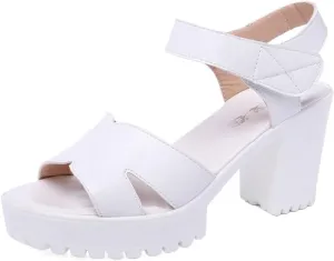 High Heels Patent Leather high Heel Waterproof Platform Sandals Women's Fashionable Thick Heel Women's Shoes
