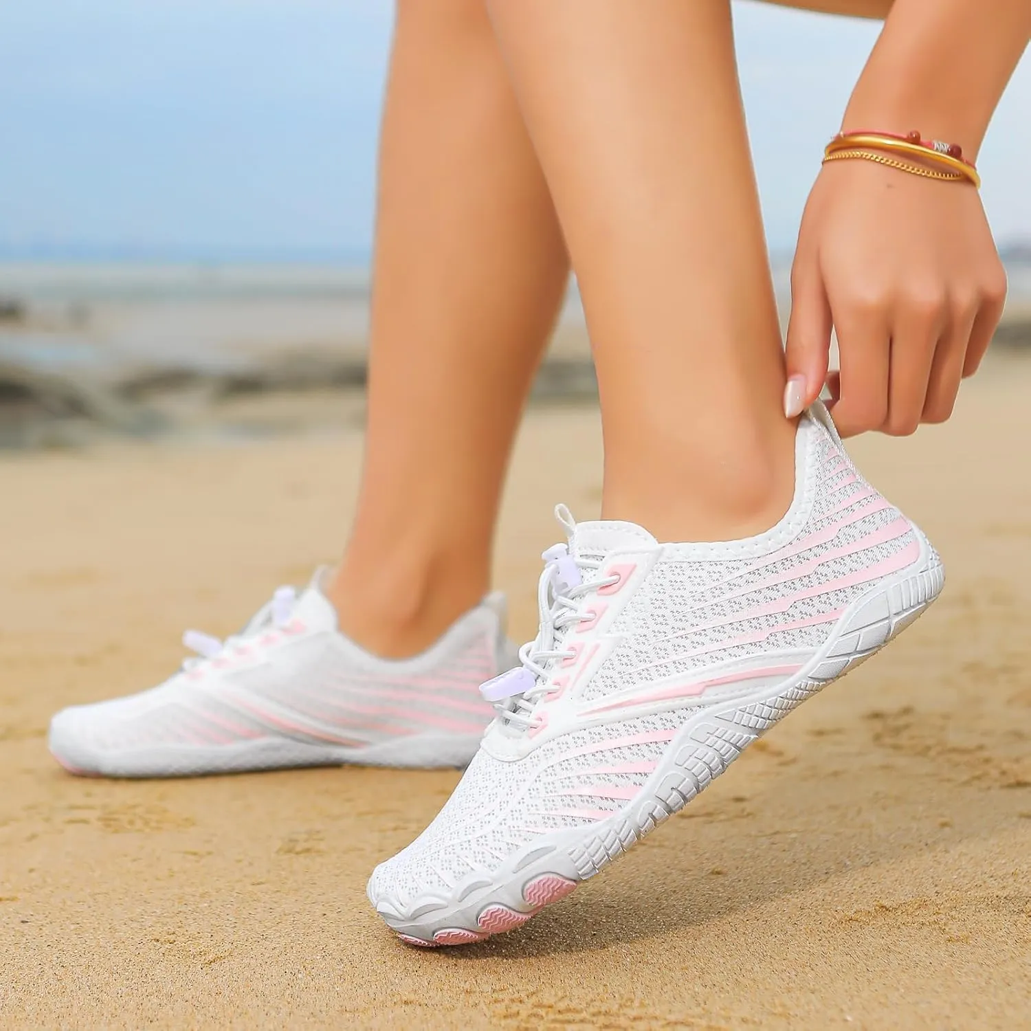 Hike Barefoot Shoes Footwear for Women Men, Water with Wide Toe Box, Neuropathy Comfort Wear Shoes, Grounded Non Slip Quick Dry Waterproof Hiking Aqua Swim Beach Drainage, Unisex Outdoor
