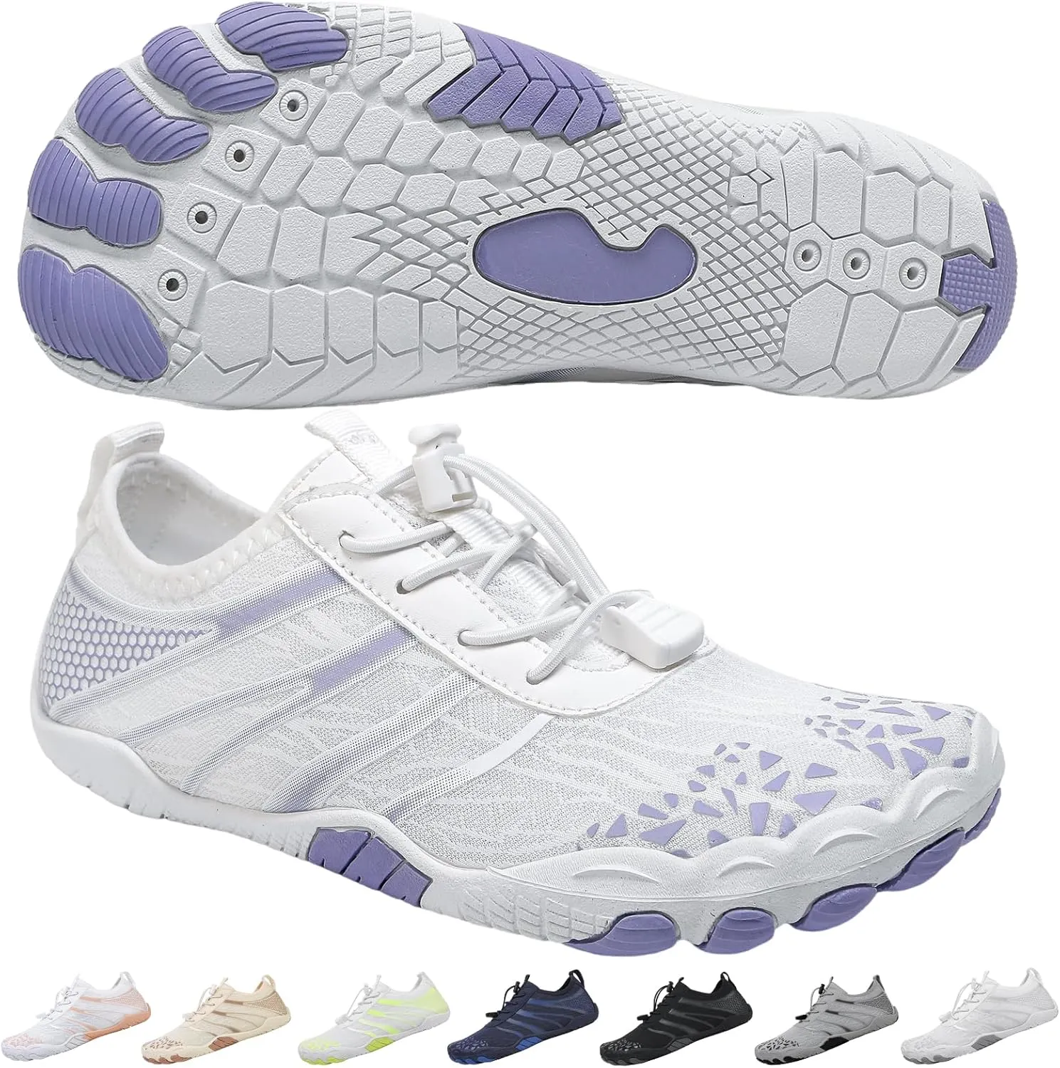 Hike Barefoot Shoes for Women Men, Breathable Non-Slip Athletic Footwear, Wide Toe Water Shoes for Hiking, Non-Slip Neuropathy Shoes for Women Men, Grounded Comfort wear