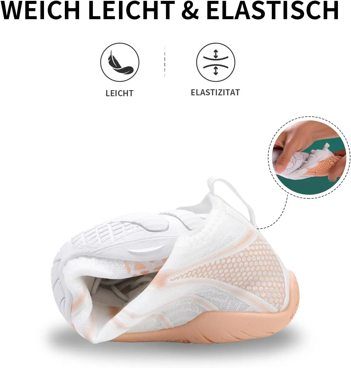Hike Barefoot Shoes for Women Men, Breathable Non-Slip Athletic Footwear, Wide Toe Water Shoes for Hiking, Non-Slip Neuropathy Shoes for Women Men, Grounded Comfort wear