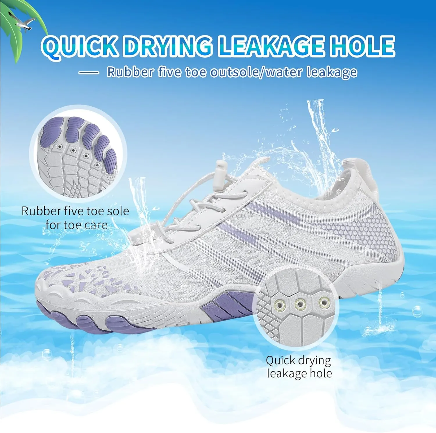 Hike Barefoot Shoes for Women Men, Breathable Non-Slip Athletic Footwear, Wide Toe Water Shoes for Hiking, Non-Slip Neuropathy Shoes for Women Men, Grounded Comfort wear