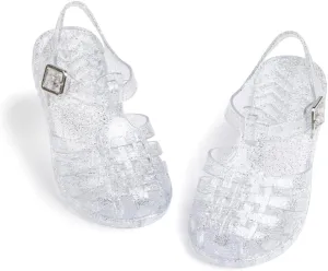 KIDSUN Toddler Girls Jelly Sandals Closed Toe Water Beach Summer Shoes Soft Rubber Sole Mary Jane Dress Shoes Princess Flat