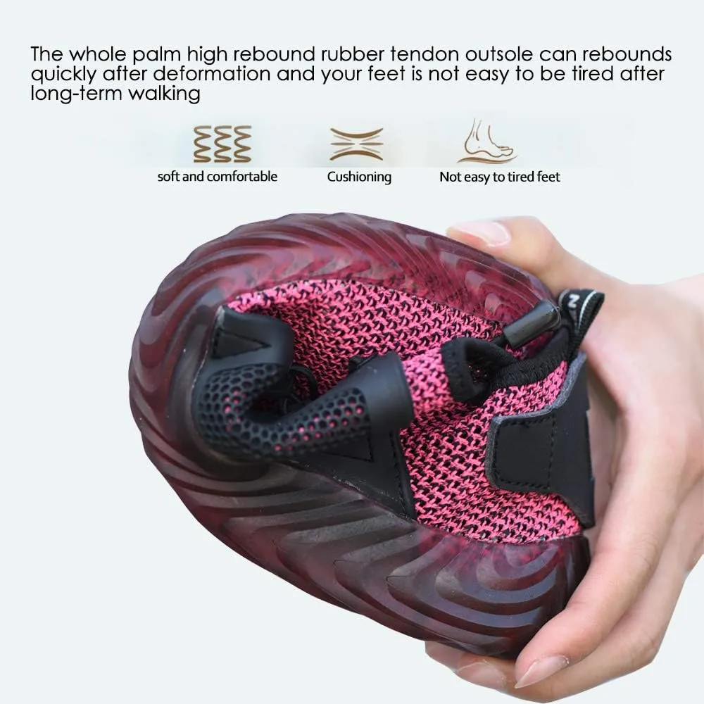 KINOW Men Steel Toe Safety Work Shoes Slip Resistant Construction Sneakers for Women