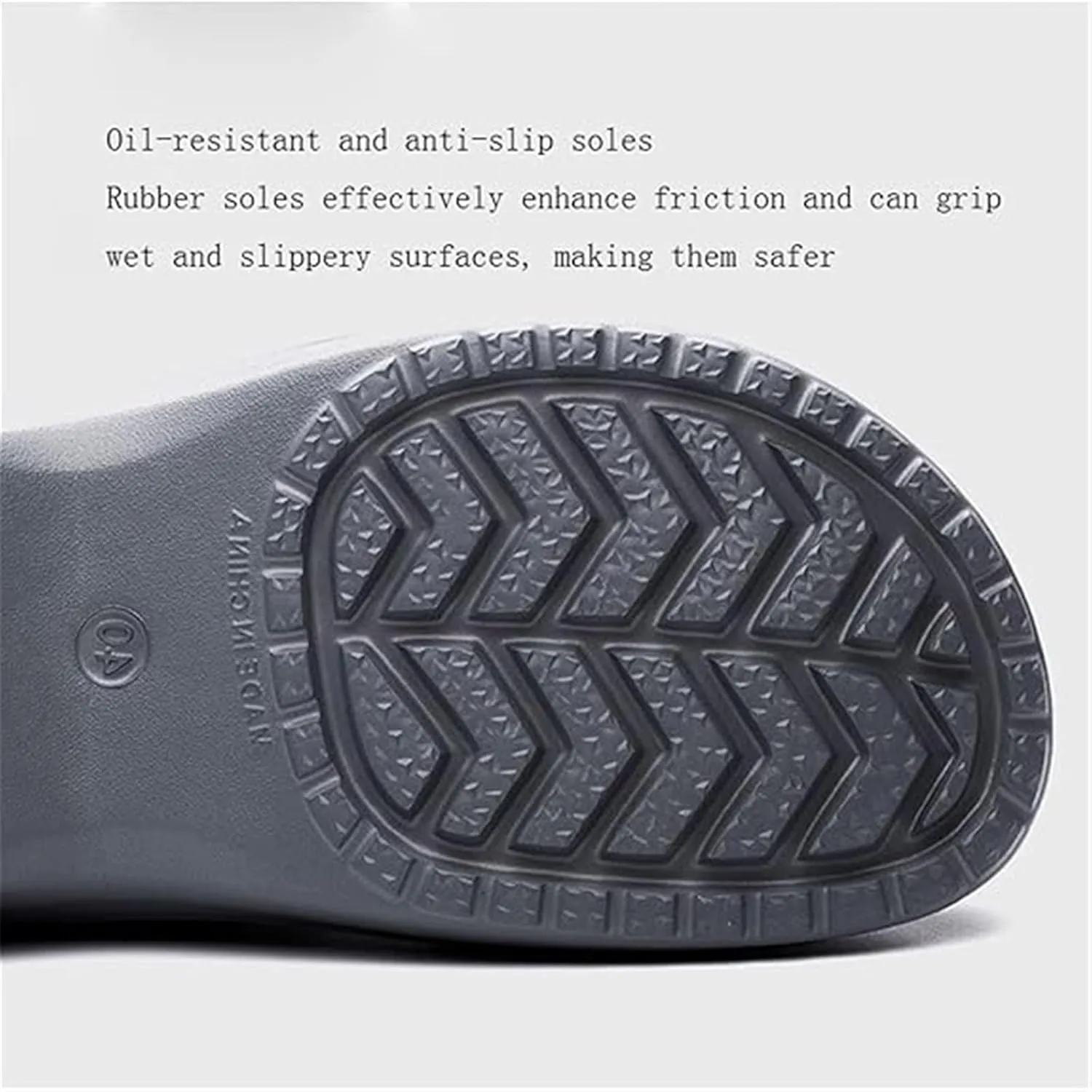 Kitchen Work Shoes, Plus Size Comfort Kitchen Chef Oil Resistant Slip Resistant Service Shoes for Men, Fashion Waterproof Restaurant Ideal Work Boots, for Chef, Hospital