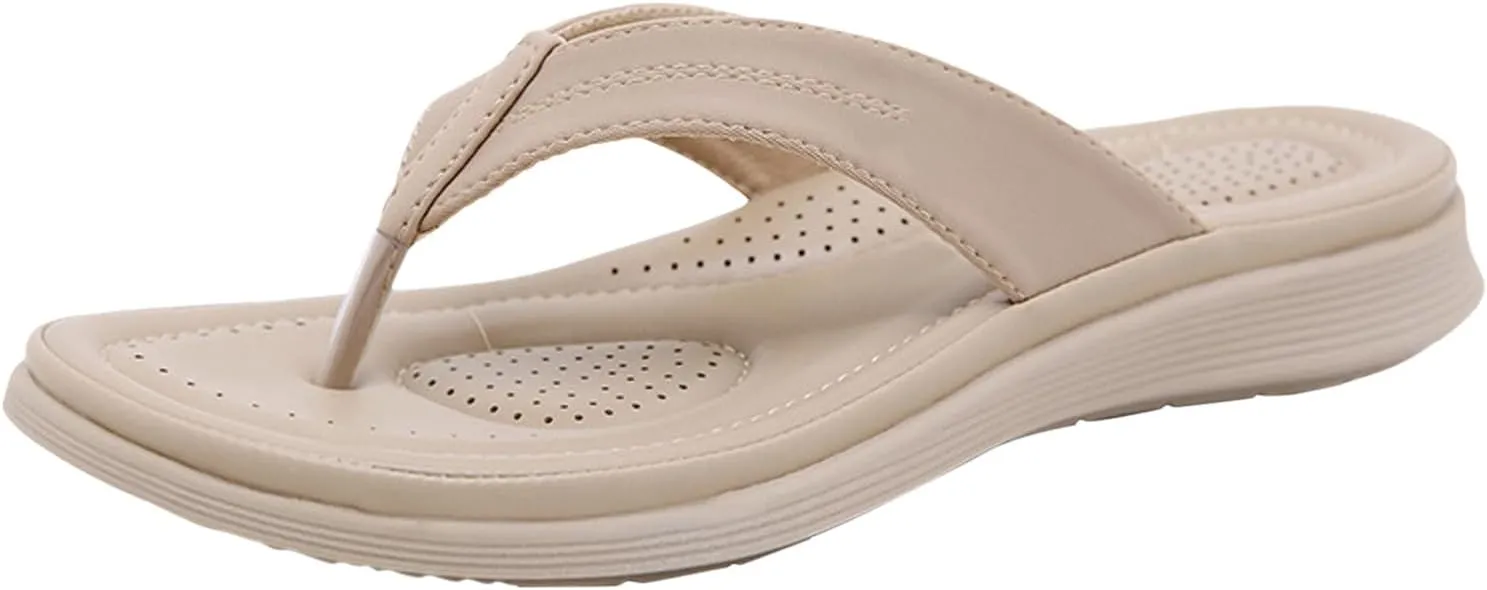 Ladies Summer Casual Solid Colour Thick Bottom Beach Large Size Slope Heel Sandal Clear Sandals for Women Flat Summer