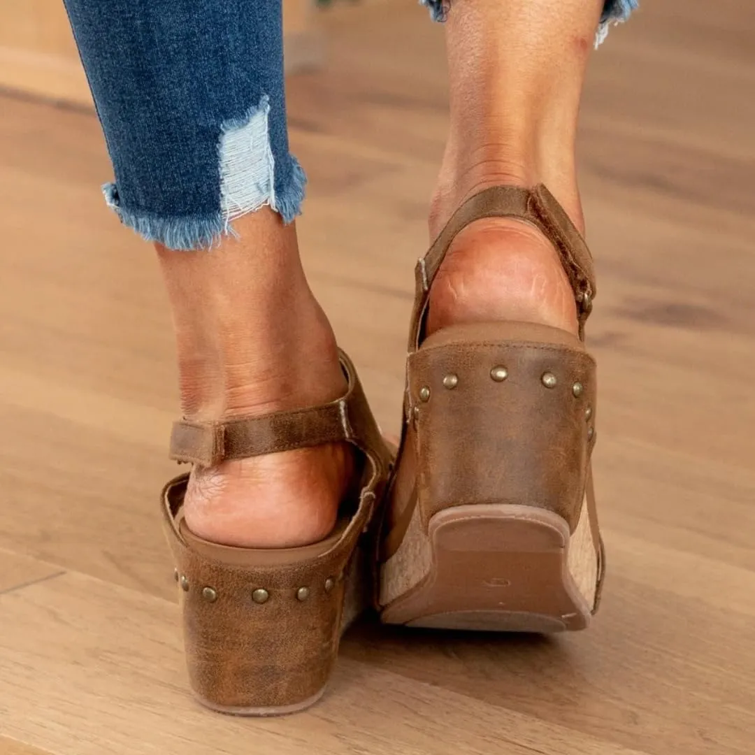 Ladmiple Sandals For Women 2024 Comfortable Wedge Platform Sandals Ankle Strap Open Toe Slip on Casual Summer Dress Shoes