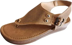Ladmiple Sandals for Women Comfy Fashion Flip Flops Platform Sandal Casual Beach Clip Toe Slipppers Shoes Dressy Summer