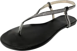 Ladmiple Sandals for Women Dressy,Women's Fashion 2023 Crystal Flip Flops Sandals Roman Casual Beach Flat Sandal Shoes