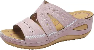 Ladmiple Sandals Women Comfortable Arch Support Orthotic Flips Flops Orthopedic Slides Plantar Fasciitis for Flat feet