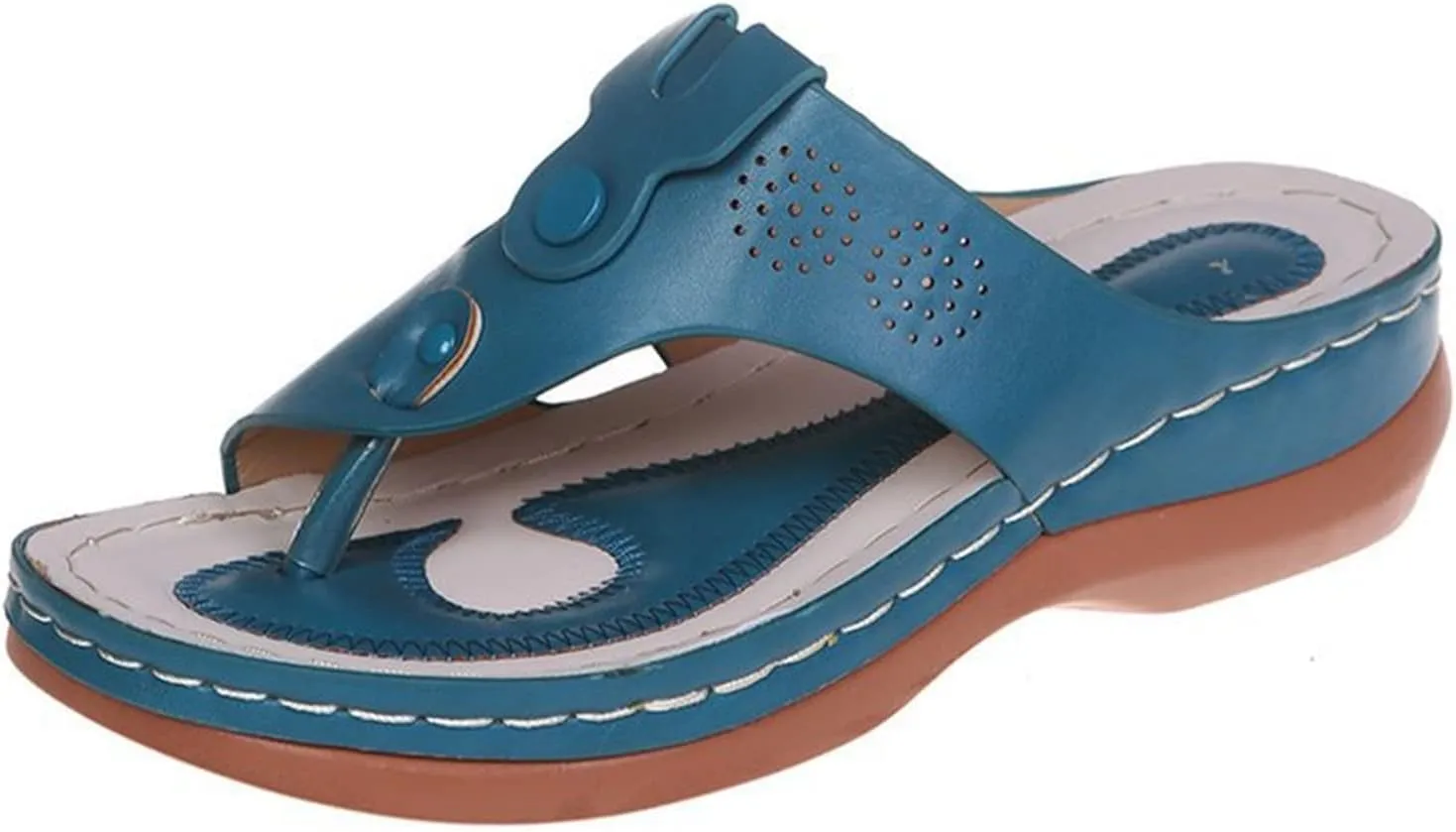 Ladmiple Sandals Women Fashion Flat Orthopedic Flip Flops Arch Support Soft Summer Dressy Comfortable Orthotic Slides 2024