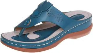 Ladmiple Sandals Women Fashion Flat Orthopedic Flip Flops Arch Support Soft Summer Dressy Comfortable Orthotic Slides 2024