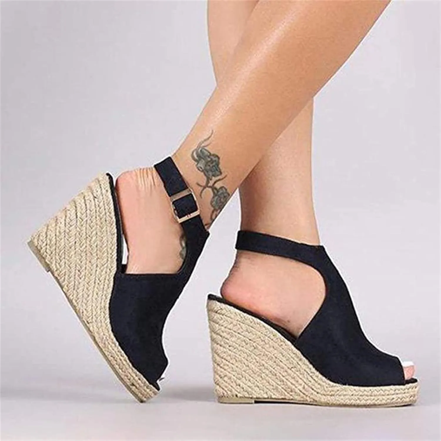 Ladmiple Sandals Women,Womens Platform Sandal High Heel Wedge Slippers Flip Flop Summer Casual Travel Ankle Buckle Shoes
